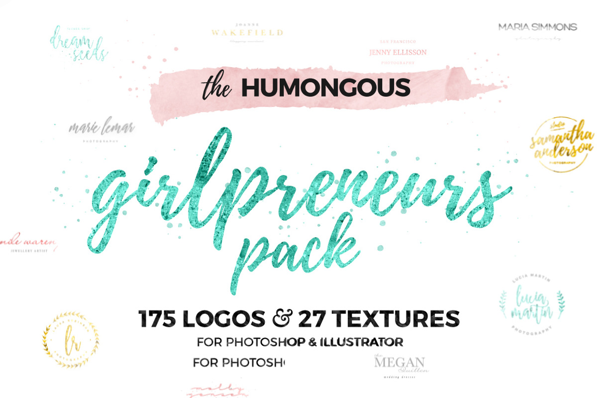 The Humongous Girlpreneurs Logo Pack, a Branding & Logo Template by Mats-Peter Forss (Photo 1 of 14)