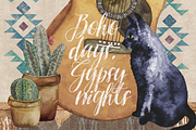 Boho Scene Creator (Watercolor), an Illustration by Curve and Pixel (Thumbnail 4 of 7)