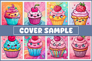 100 Kawaii Cupcake Coloring Pages, a Food Illustration by BrightMart (Thumbnail 3 of 3)