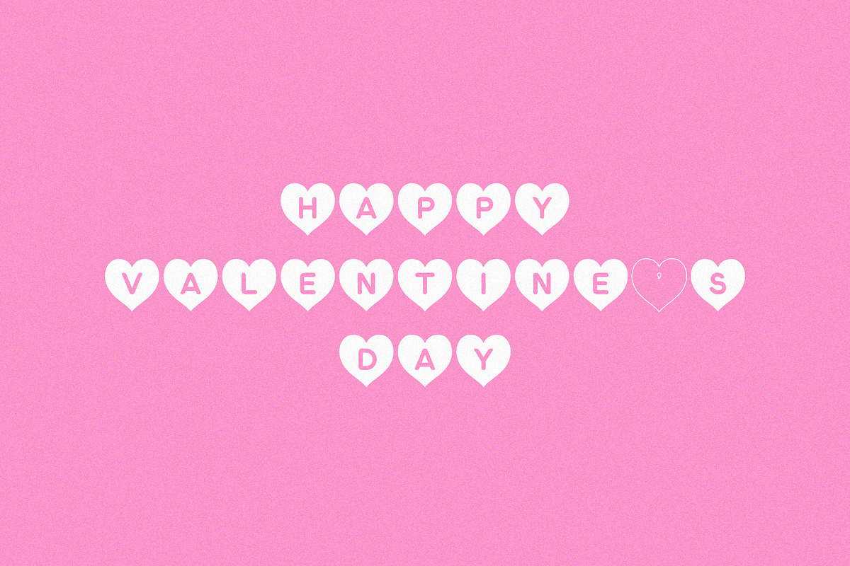 Heart Shape Font, a Sans Serif Font by CuteDreamyDesign (Photo 6 of 8)