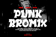 Punk Bromix - Music Font, a Sans Serif Font by Iqsiart Studio (Thumbnail 1 of 6)