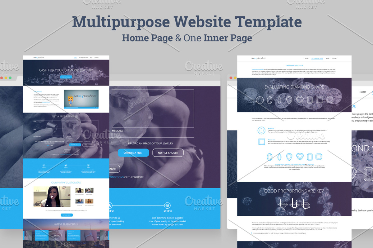 Multipurpose Website Template, a Websites & App Template by Creatiph Market (Photo 1 of 3)