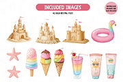 Watercolor Summer Clip Art, an Illustration by TatiMockup (Thumbnail 2 of 5)