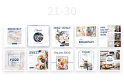 Food Instagram Posts, a Social Media Template by Milos Knezevic (Thumbnail 6 of 6)