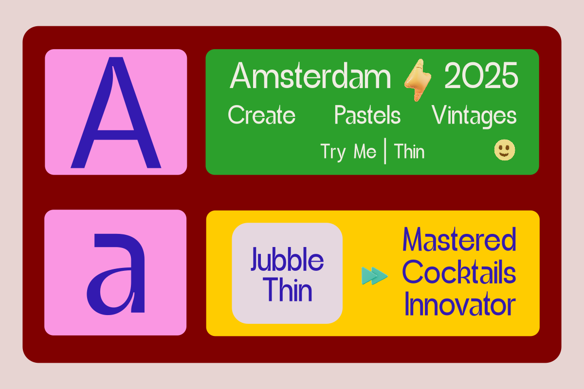 Jubble Thin, a Sans Serif Font by Zafiratype (Photo 7 of 8)