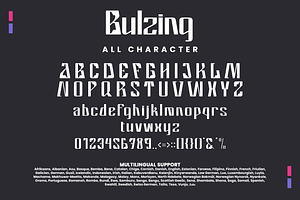 Bulzing - Futuristic Font