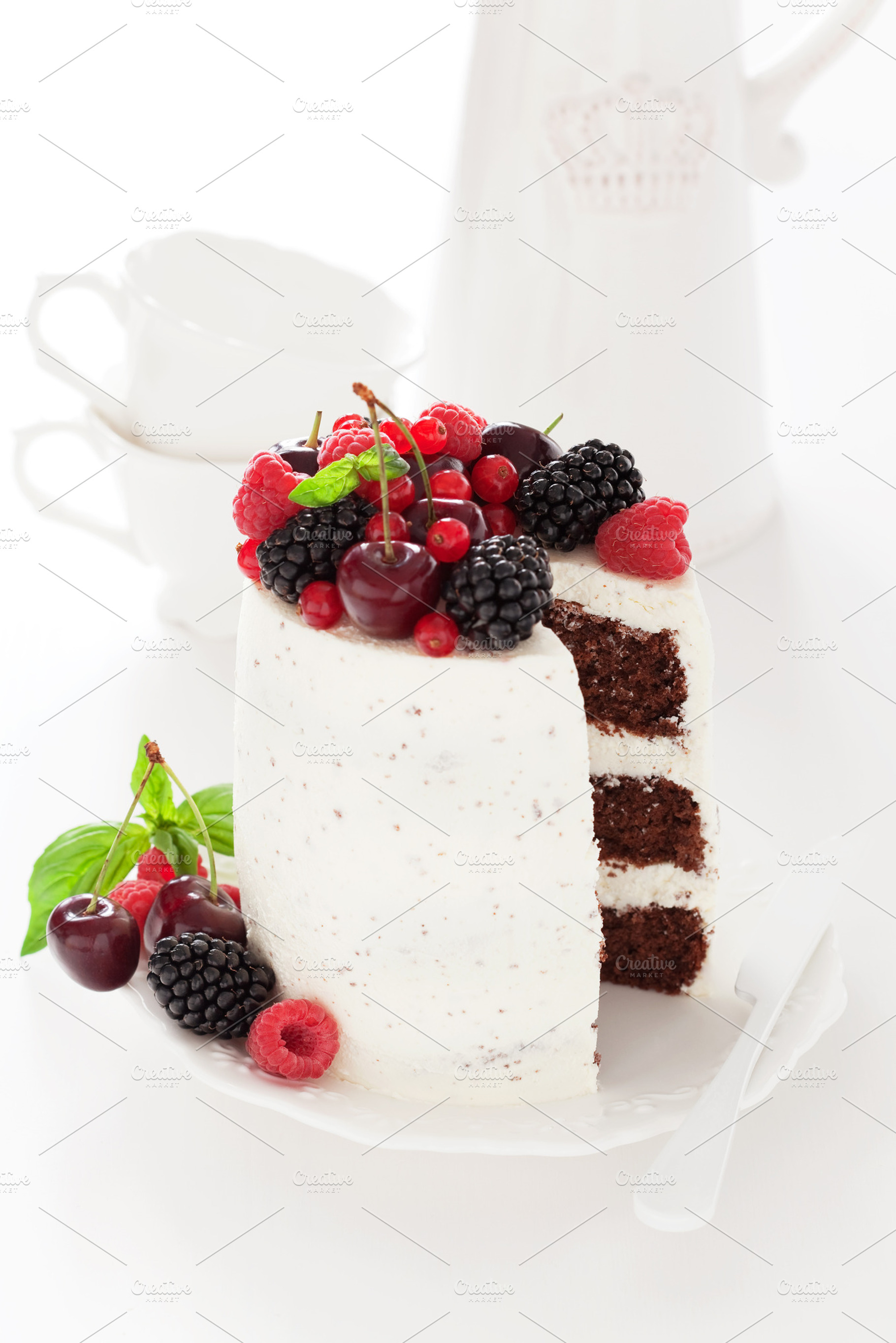 Cake stock photo containing berry and blackberry