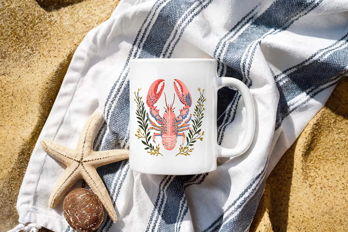 Watercolor Sea Crab Clipart Set, an Illustration by Libby Wishes (Photo 6 of 8)