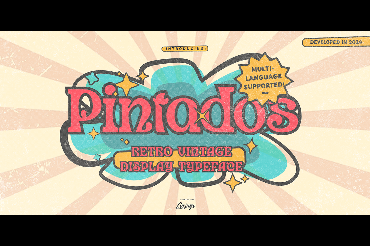 Pintados-Retro Vintage Typeface, a Slab Serif Font by Lurinzu Studios (Photo 1 of 10)