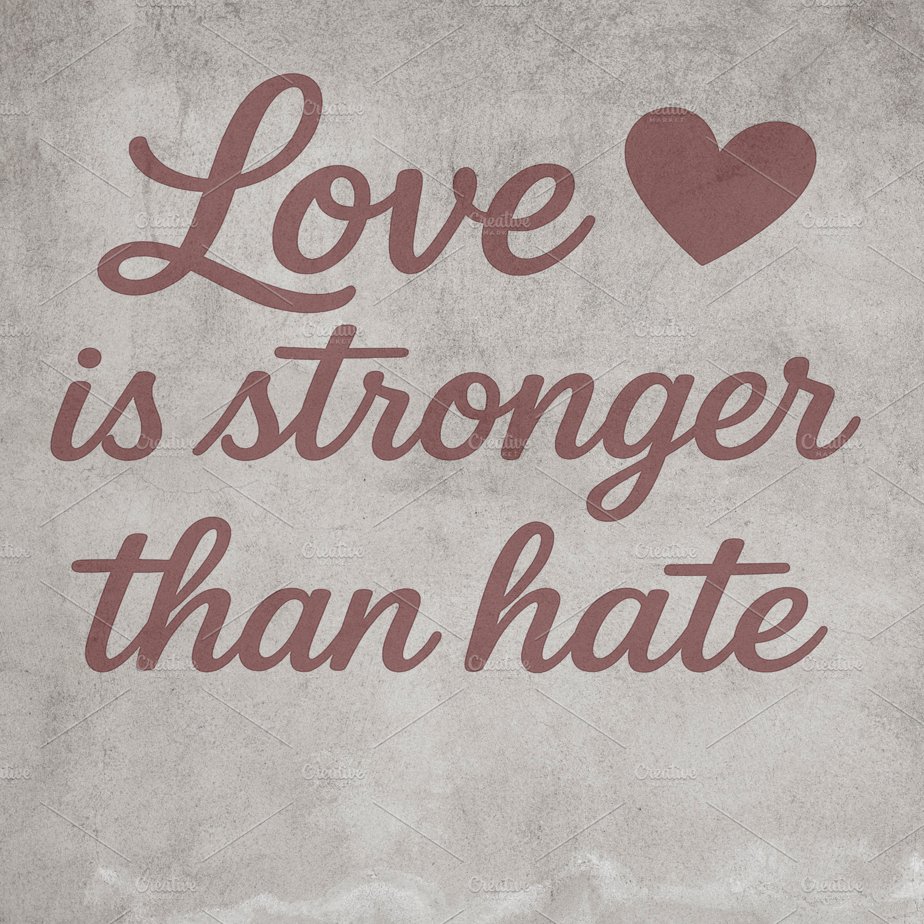 Inspirational quote love is stronger, a Photo by Imaginarium