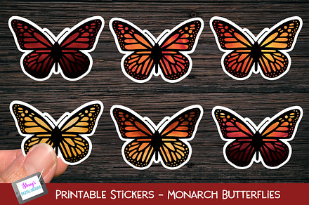 Butterfly Stickers - Monarch