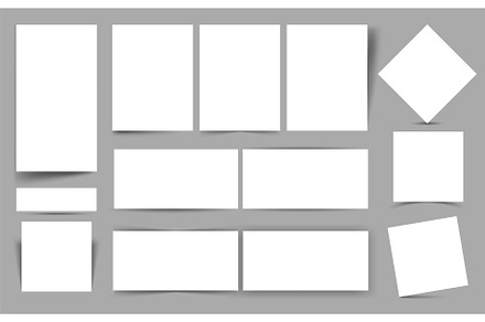 Paper shadows. Square shadow box, an Illustration by Frogella
