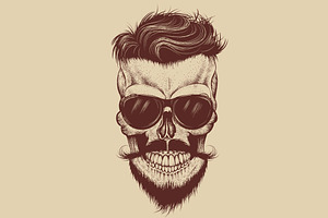 Hipster Skull