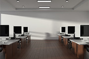 Office Space Wall Mockup, an Advertising Mockup by Permadi Creative (Thumbnail 4 of 5)
