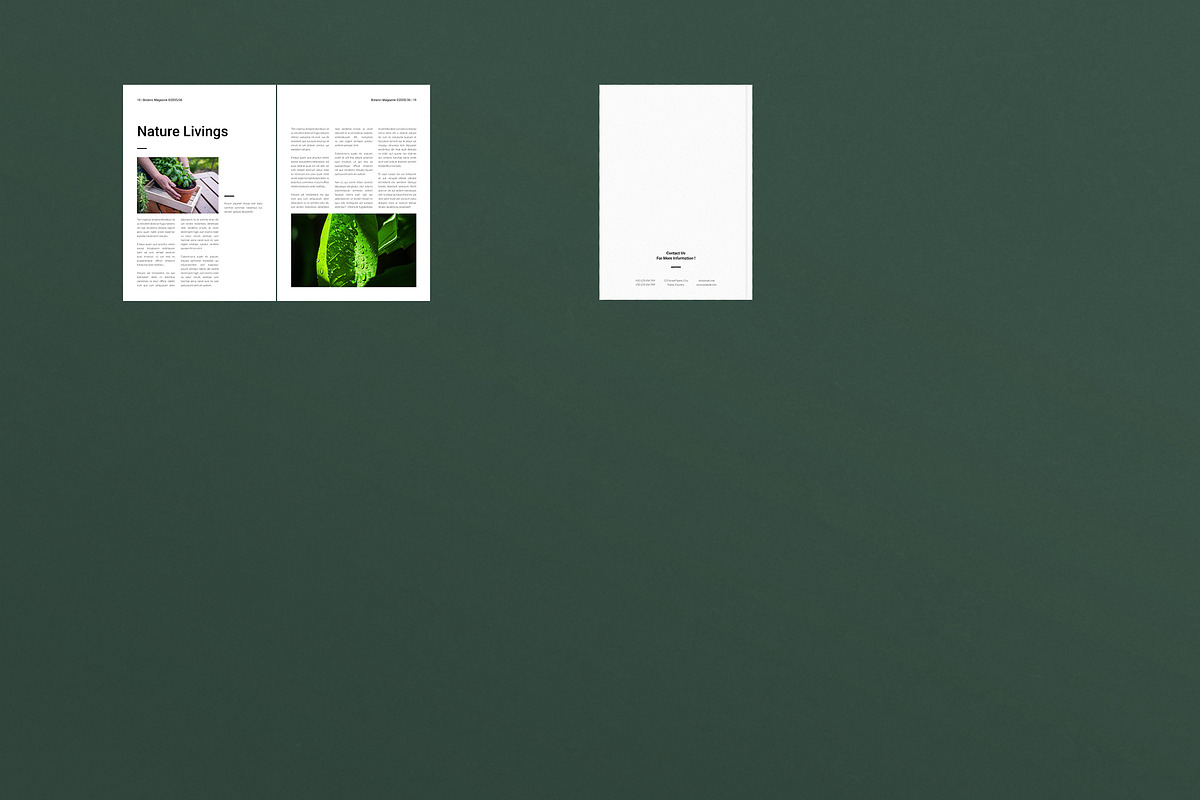 Botanic Green Nature Magazine, a Magazine Template by DesignCrest (Photo 14 of 14)