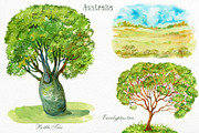 Animals Australia Watercolor, an Animal Illustration by MitrushovaArt (Thumbnail 5 of 10)