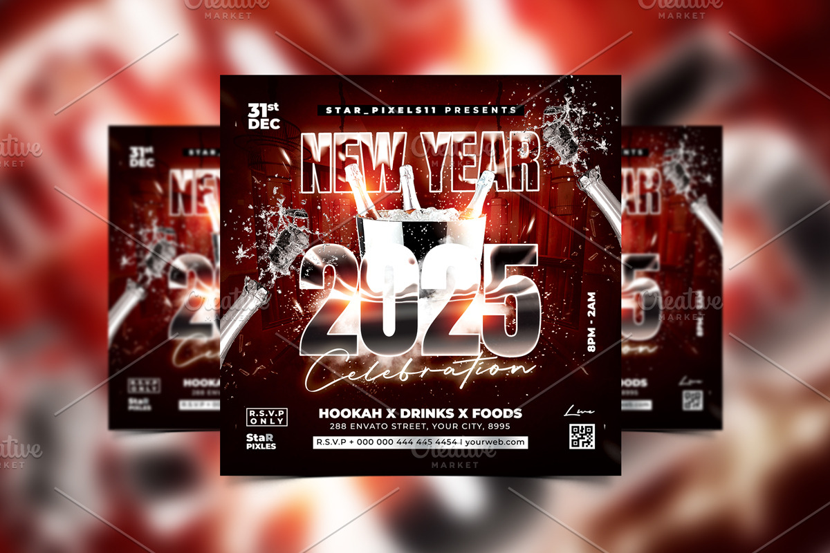 08 New Year Flyer Bundle, a Flyer Template by StarPixles11 (Photo 3 of 10)
