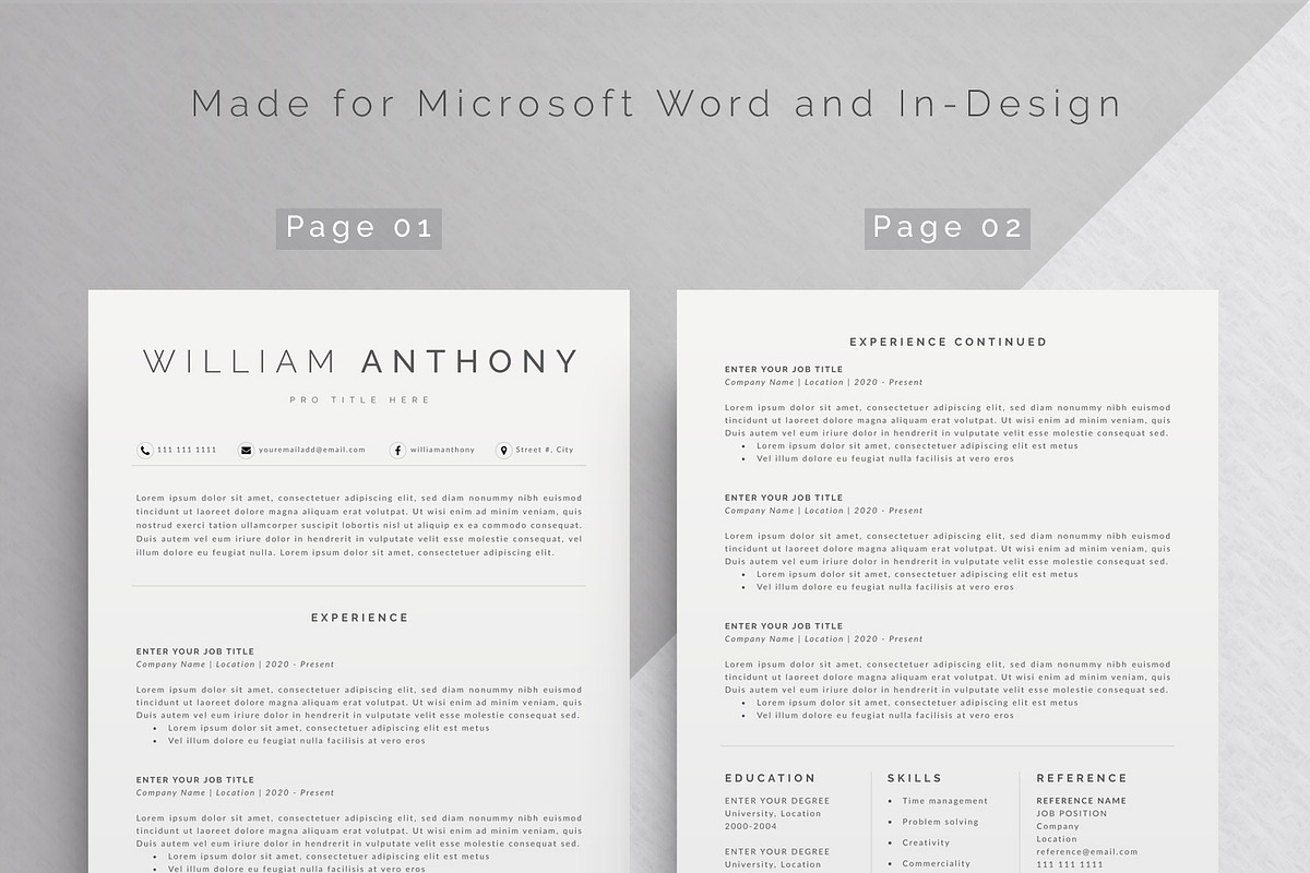 Resume/CV, a Resume Template by Mr-Template (Photo 2 of 4)