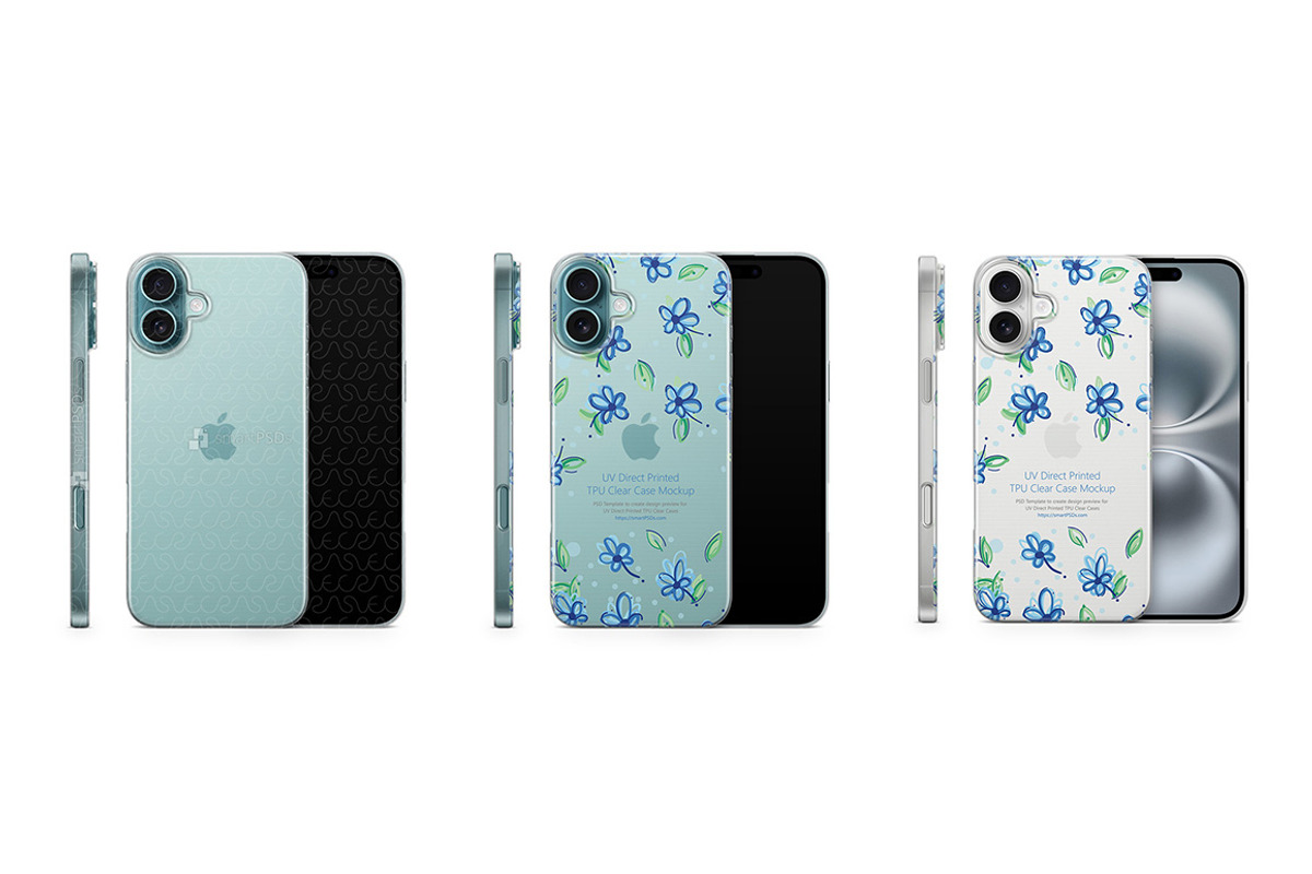 iPhone 16 Plus (2024) TPU Clear Case, a Product Mockup by VecRas (Photo 1 of 2)