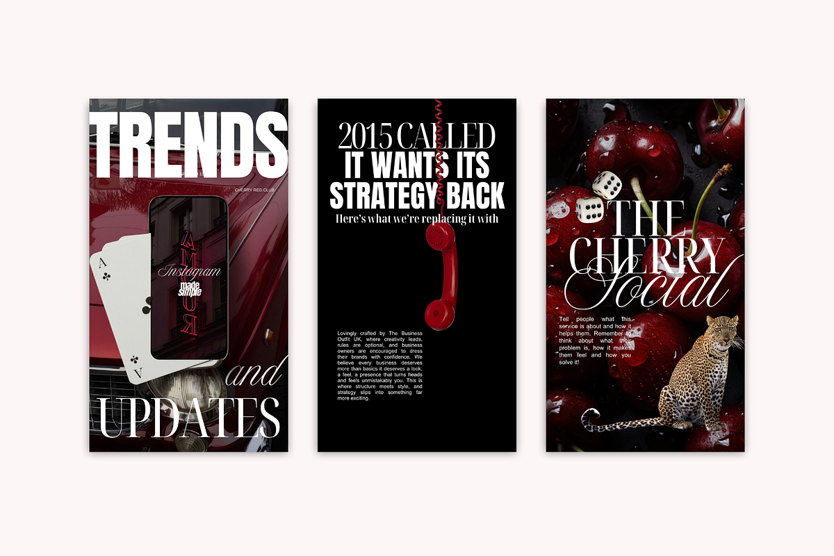 CHERRY Canva Social Media Templates, a Social Media Template by thebusinessoutfit (Photo 18 of 20)