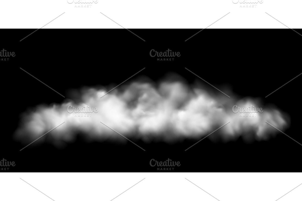 Vector realistic cloud, smoke or fog, a Texture Illustration by Marinstri