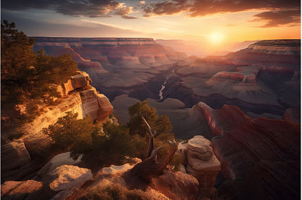 majestic canyon, with the sun, a Nature Photo by Sergey Kotenev