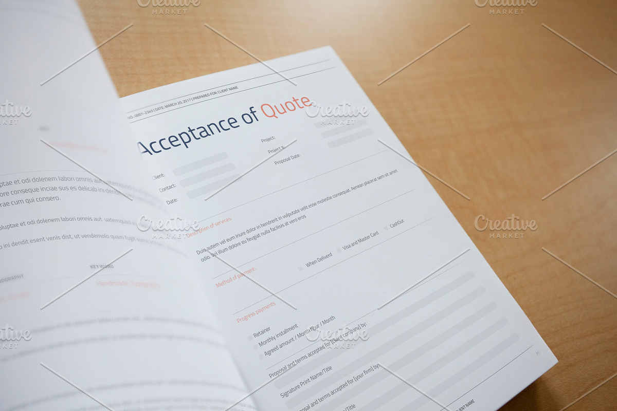 Proposal Template, a Stationery Template by Mastergfx (Photo 15 of 16)
