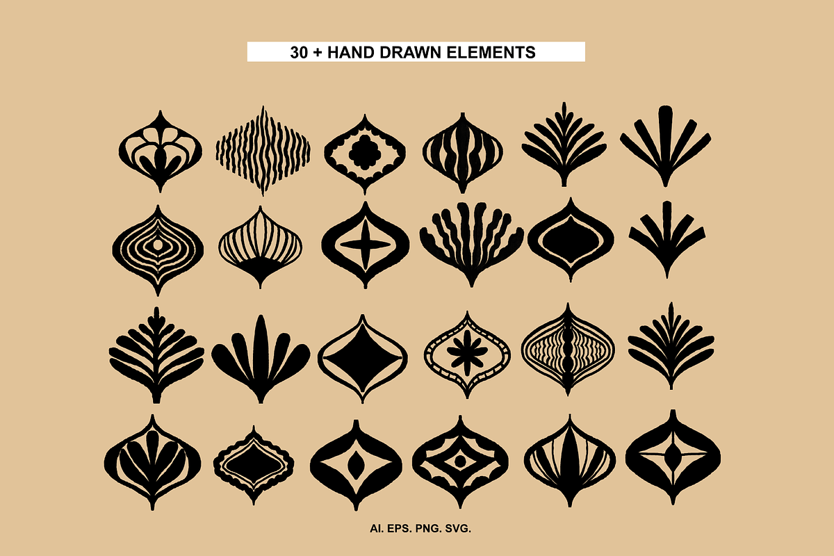 Quirky Ogee Motifs and Patterns, a Decorative Illustration by Sweet Fig (Photo 2 of 12)