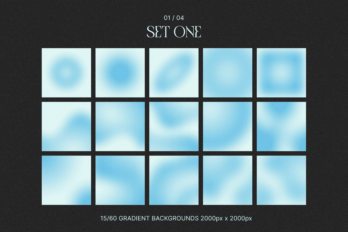 Blue Aura Gradient Backgrounds, a Texture Graphic by Studio K (Photo 3 of 8)