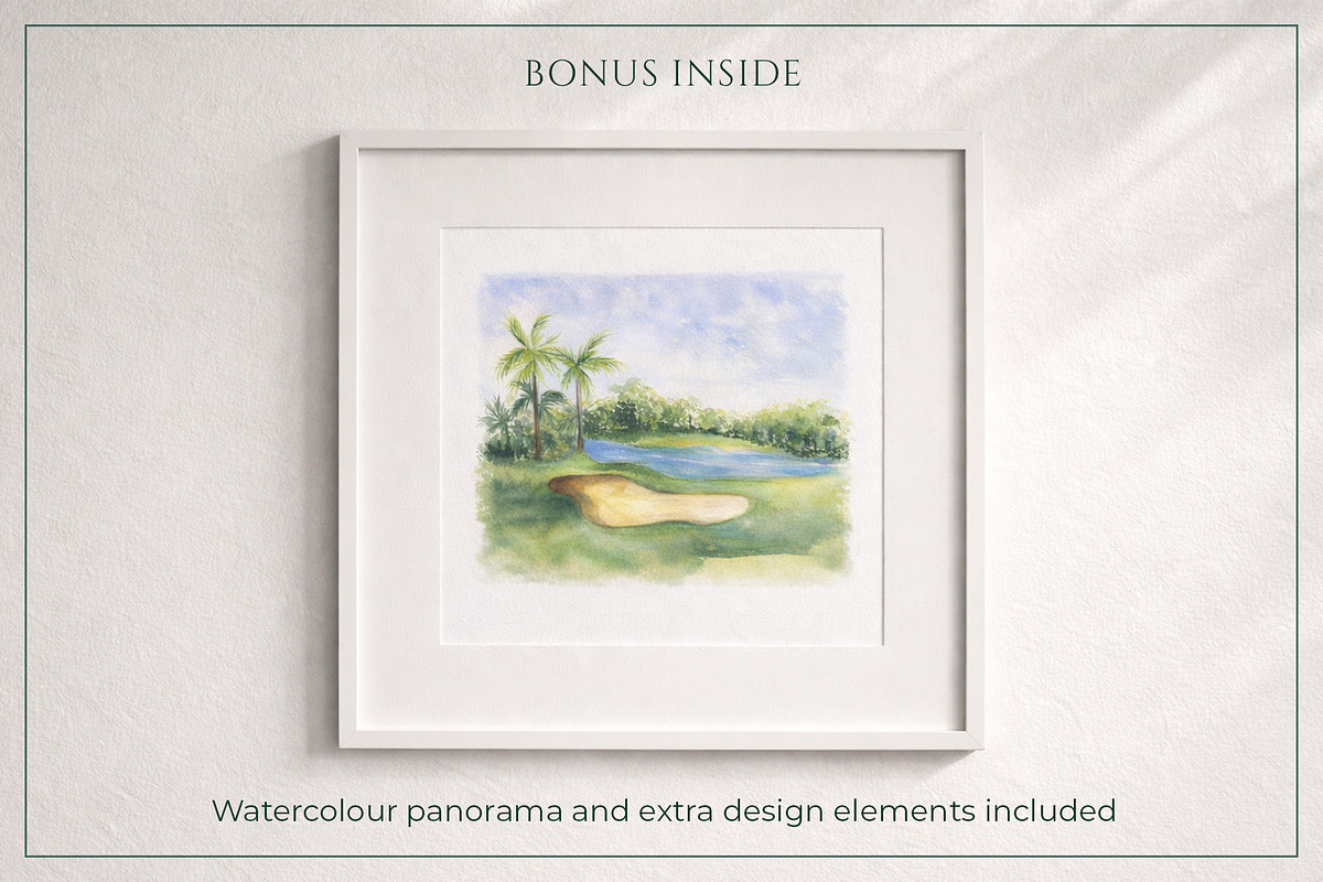 Golf Club Watercolor Collection, a Sport Illustration by WatercolorElena (Photo 13 of 13)