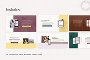 Melanie Facebook Page Templates, a Social Media Template by The Canva Template Shop (Thumbnail 3 of 5)