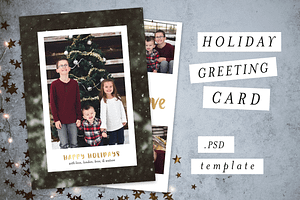 Holiday Christmas Card Template VI