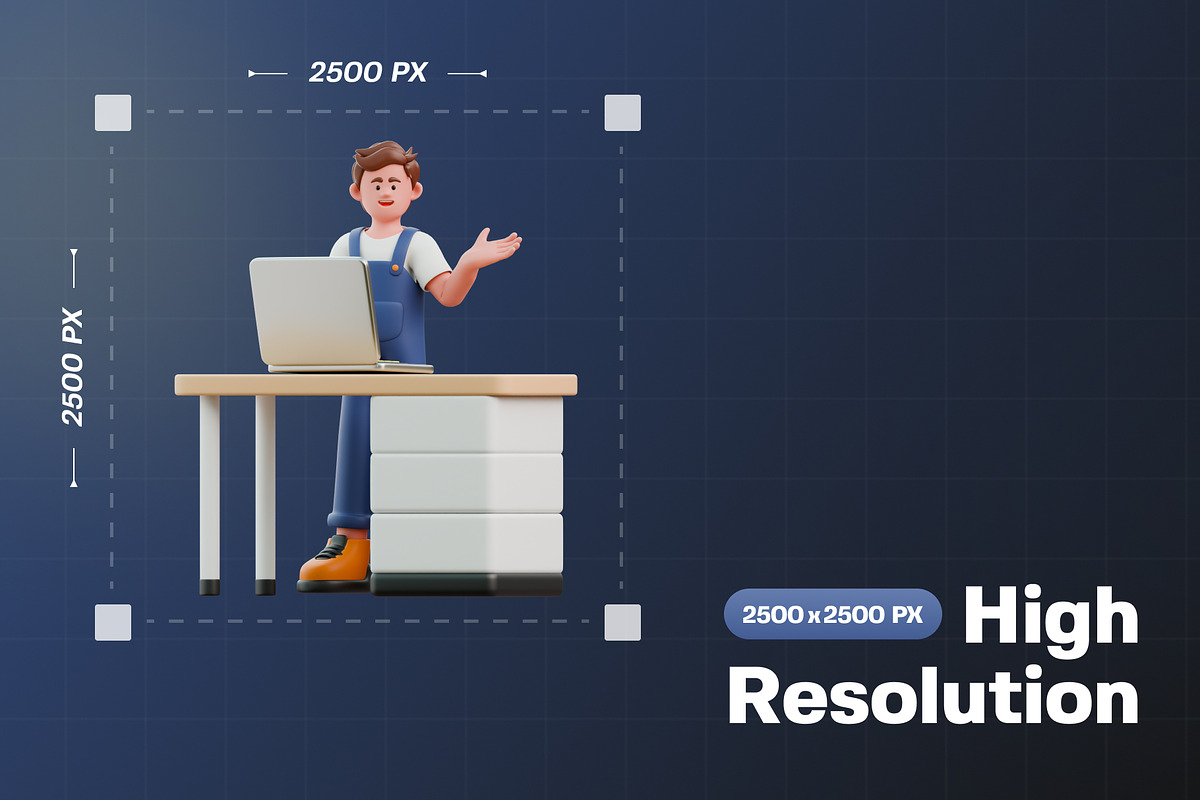 Creative Character 3D Icon Pack, a Characters & Person 3D Model by Haps Space (Photo 2 of 4)