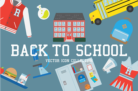 Back To School Vector Icon Set, a Solid Icon by GraphicsByKassy