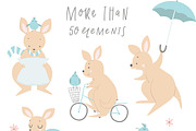 Little kangaroo children collection, an Animal Illustration by Artnis (Thumbnail 2 of 12)