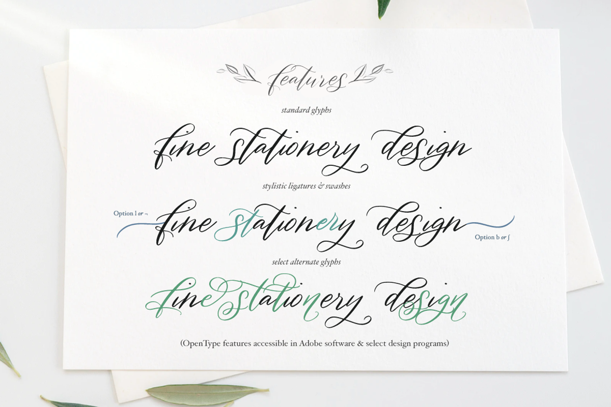Ophelia Pen, a Script Font by KLUGE+CO (Photo 10 of 11)