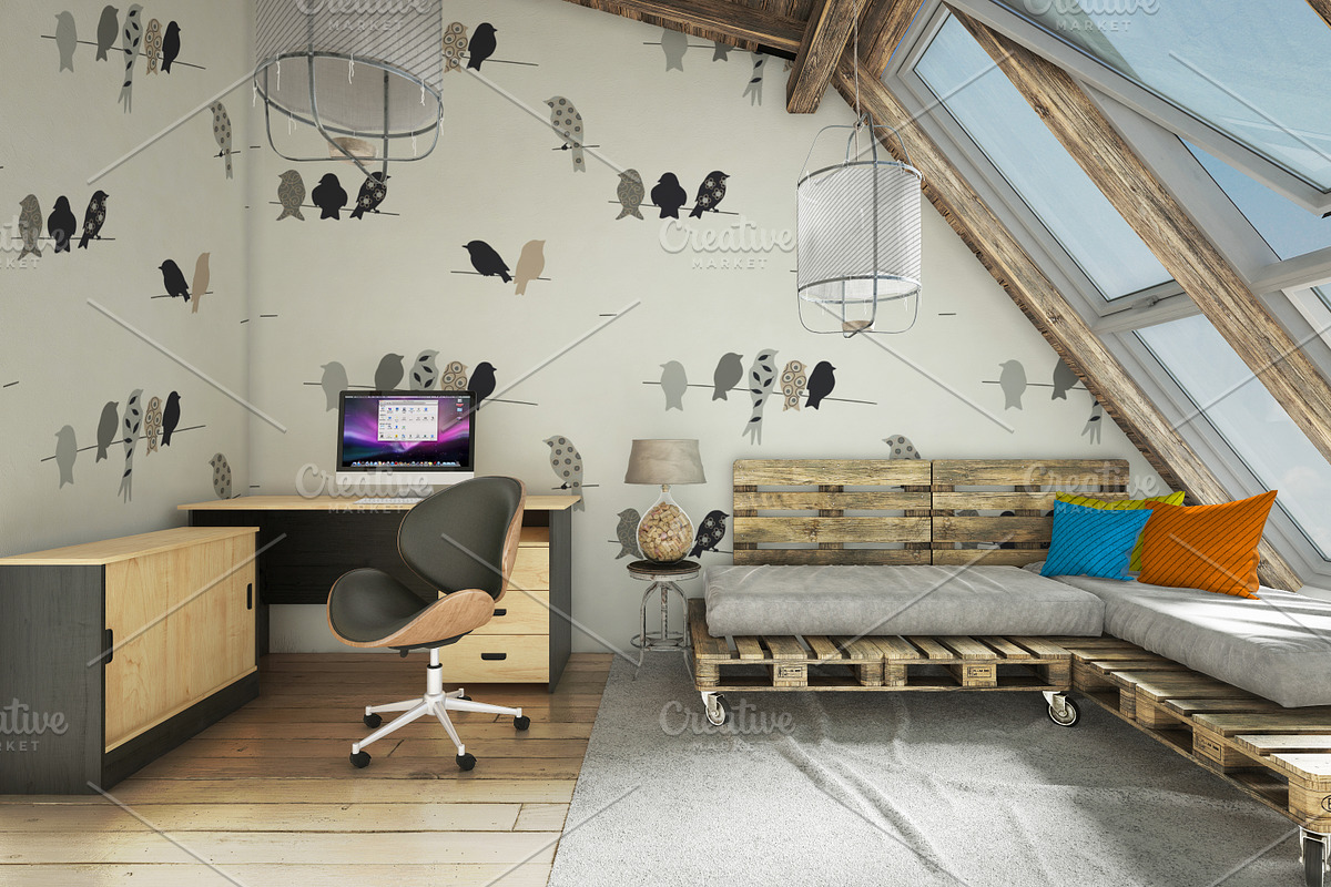 Interior Wall Mock-up, a Household Mockup by IsometricWorld (Photo 2 of 8)