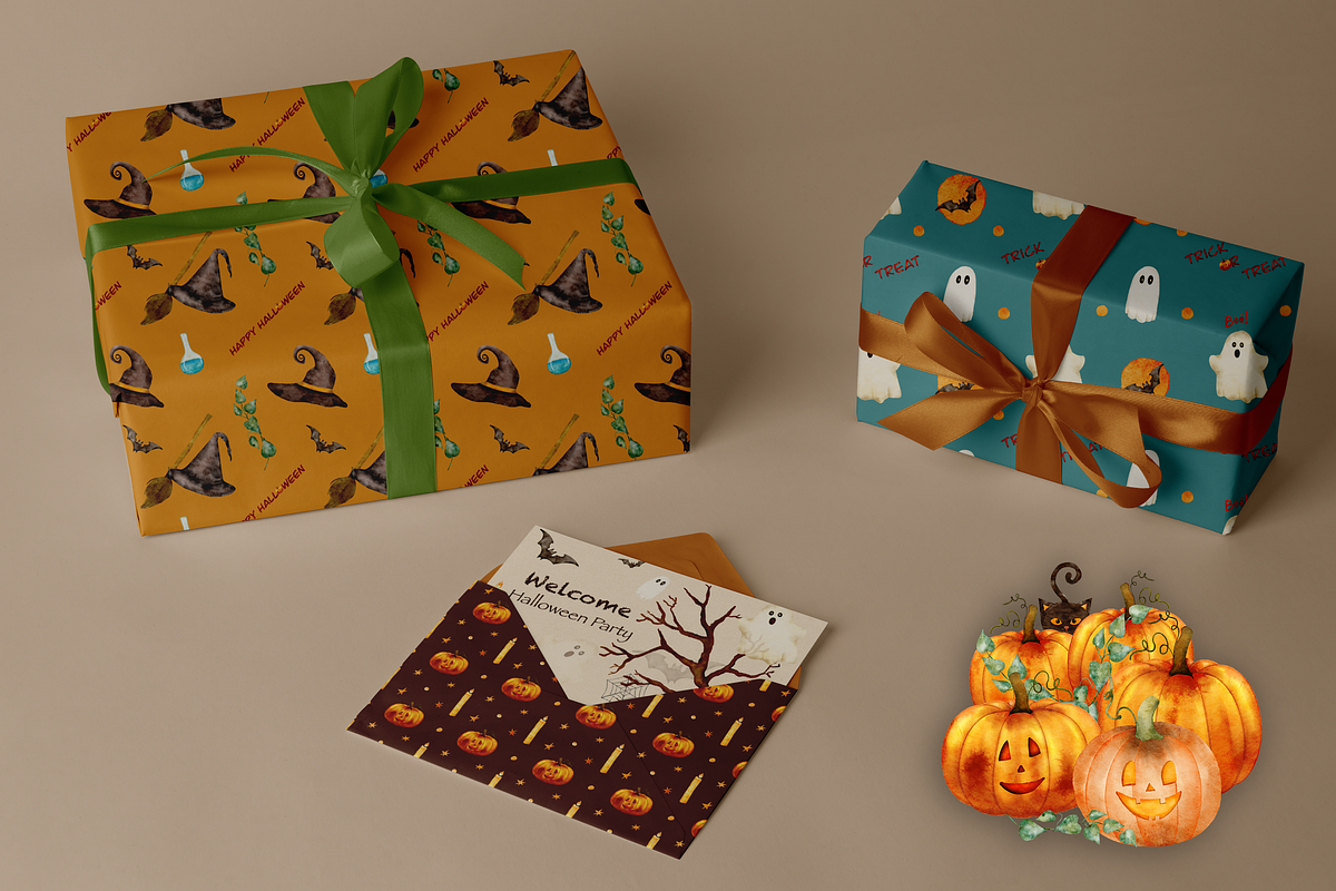 Halloween Party clipart set, a Seasonal Illustration by Aurella Art (Photo 11 of 12)