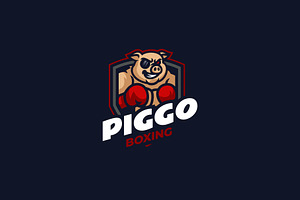 Piggo Boxing-Pig Mascot Logo Design, a Branding & Logo Template by Artnivora.Std