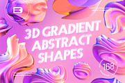 3D Gradient Abstract - 168 Shapes, an Object Graphic by assetpro.design (Thumbnail 1 of 10)