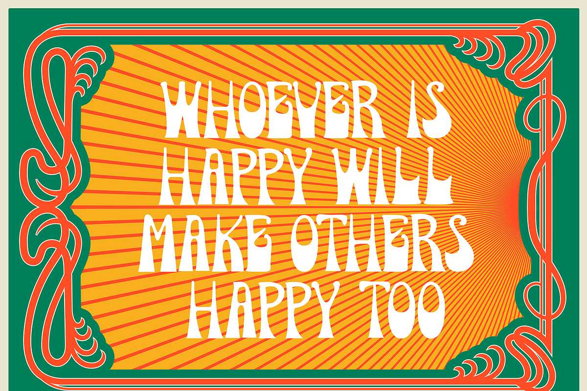Bacesy Psychedelic Font, a Font by Authentic Studio (Photo 4 of 4)