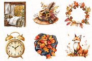 Watercolor Autumn Enchantment Clipar, an Illustration by OK Design (Thumbnail 4 of 5)