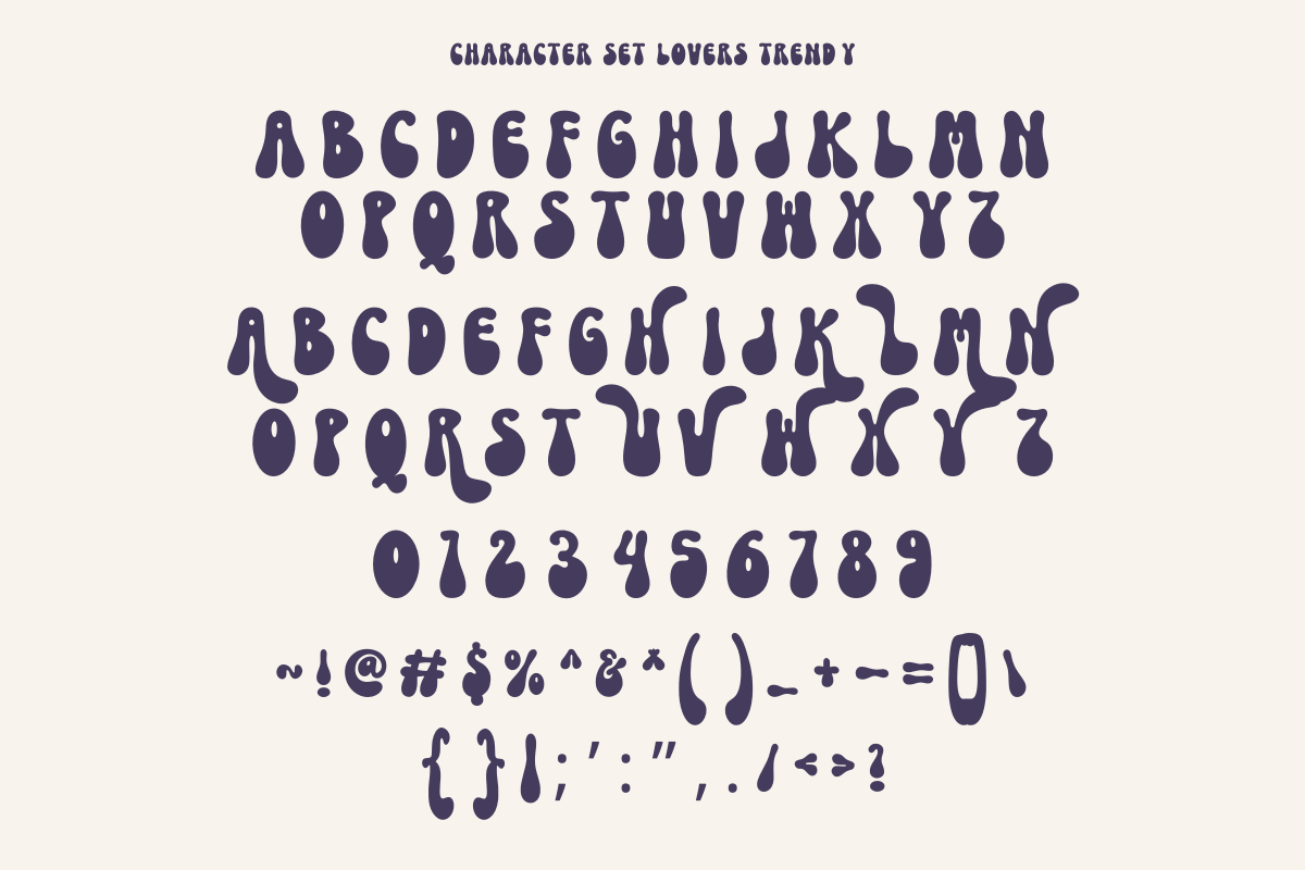 Lovers Trendy - Retro Groovy Font, a Handwritten Font by SaktiAvellin (Photo 6 of 7)