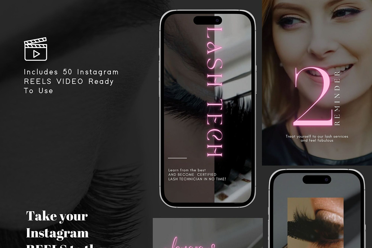 Lashes Instagram Video Reels, a Social Media Template by design4social (Photo 5 of 9)