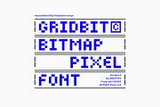 Gridbit - Bitmap Pixel Font, a Symbol Font by Indotype Foundry (Thumbnail 1 of 10)