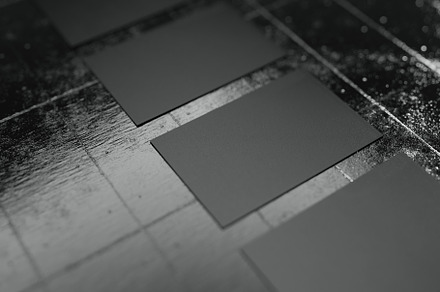 Black horizontal business card paper mockup template with blank, a Business Photo by Ministocker
