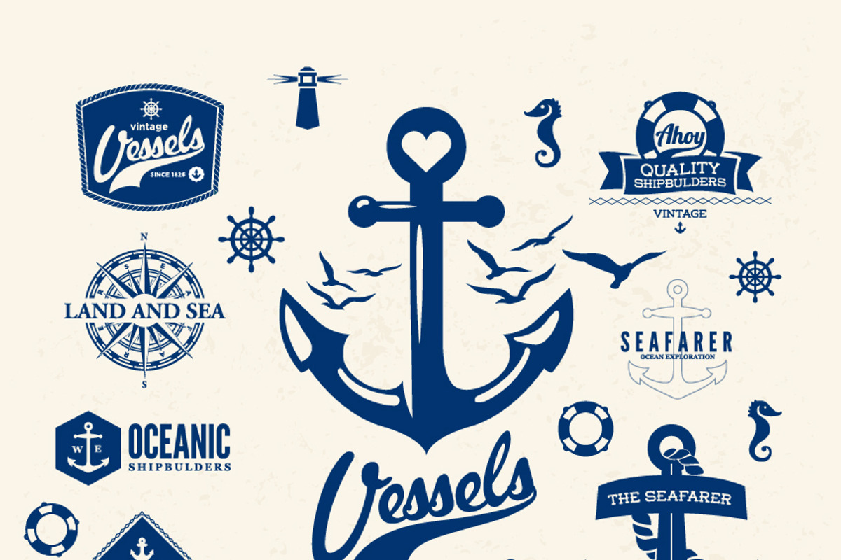 Nautical vector Baget Collection, an Illustration by Noka Studio (Photo 2 of 3)