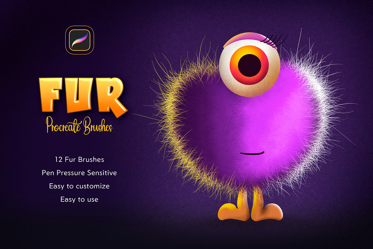 Fur Procreate Brushes, a Brush Add-On by Andrew Skoch Design (Photo 4 of 9)
