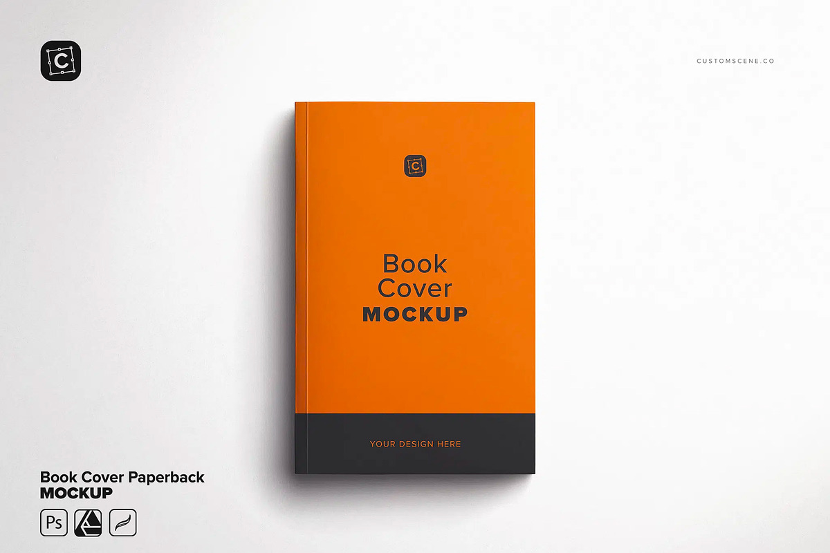 Book Cover Mockup Paperback, a Books & Magazine Mockup by Custom Scene (Photo 2 of 8)
