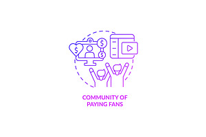 Community Of Paying Fans Purple Icon